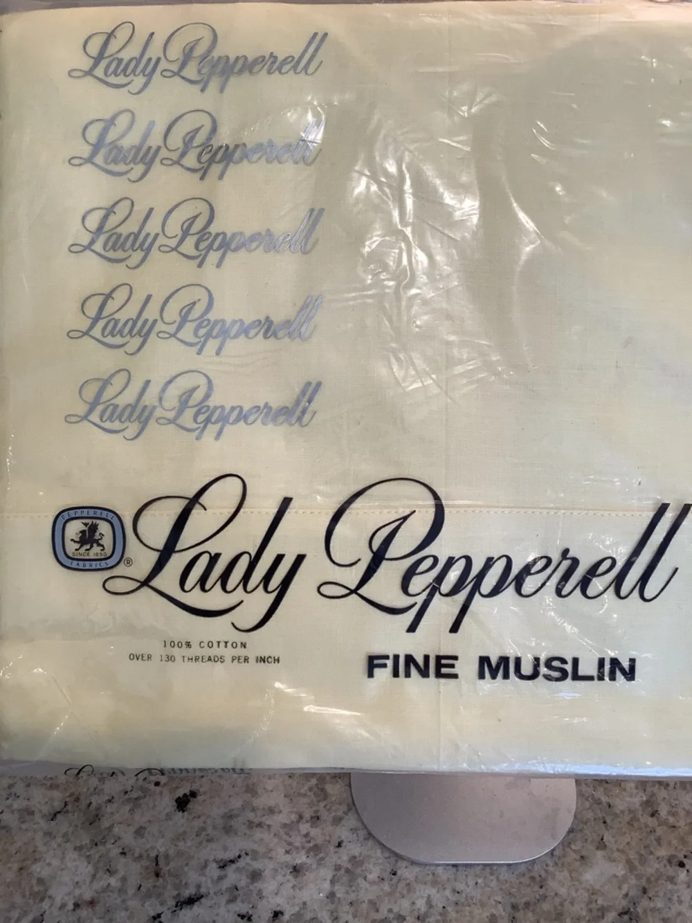 Vintage Yellow Fine Muslin Twin Flat Sheet by Lady Pepperell